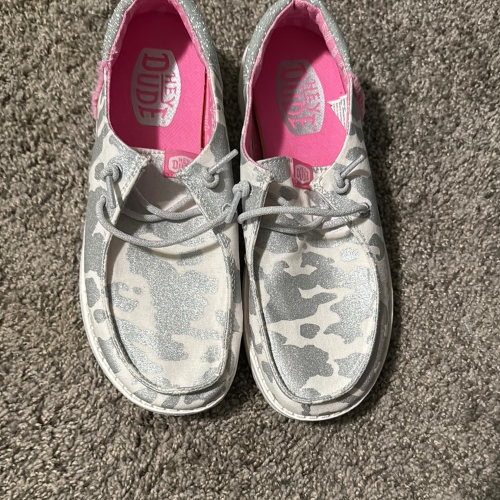 Hey Dude Women's Camouflage Shoes - Gray and Pink